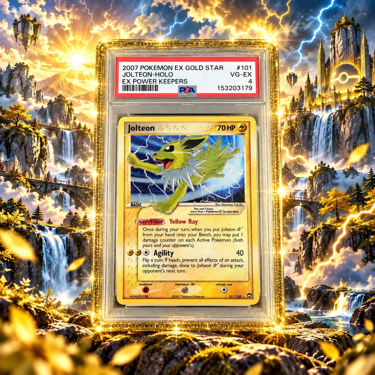 Jolteon Gold Star, EX Power Keepers (2007), PSA 4