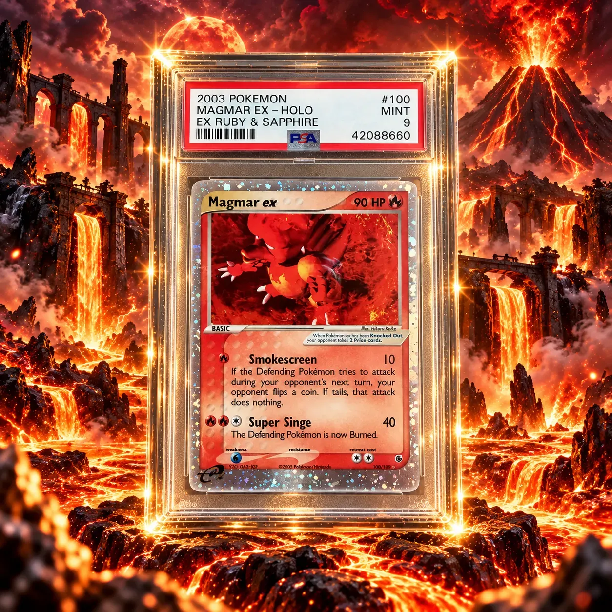 Magmar ex, EX Ruby & Sapphire (2003), PSA 9